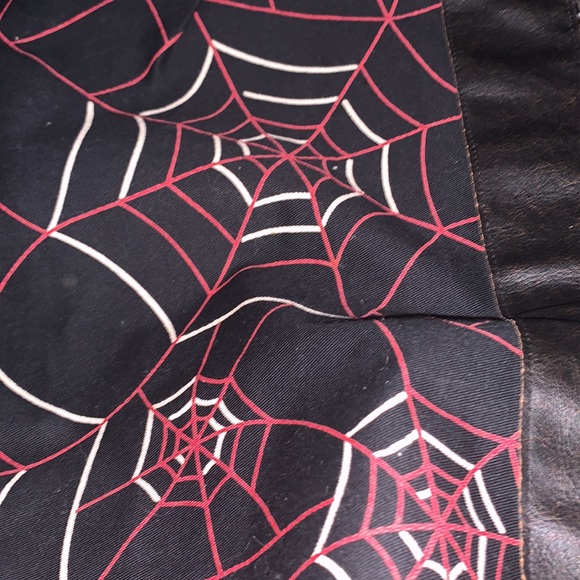 🇮🇹 one of a kind a.m.m Spiderweb goth Moto Pencil Skirt Italy 42 - Picture 3 of 3